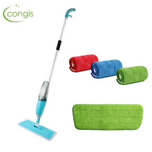 Load image into Gallery viewer, Congis Spray Mop +3 PCS Cleaning Cloth Head Combination Wooden Floor Ceramic Tile Automatic Mop Dry Home Cleaning Tools