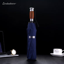 Load image into Gallery viewer, Genuine Brand Large Folding Umbrella Rain 1.2 Meters Business Men Automatic Umbrellas Windproof Male Parasol Dark Blue And Black