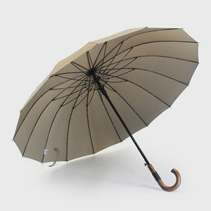 Parachase Big Umbrella Wooden Windproof 16 Ribs Business Japanese Long Handle Umbrella Rain Women Men 120cm Golf Clear Umbrella